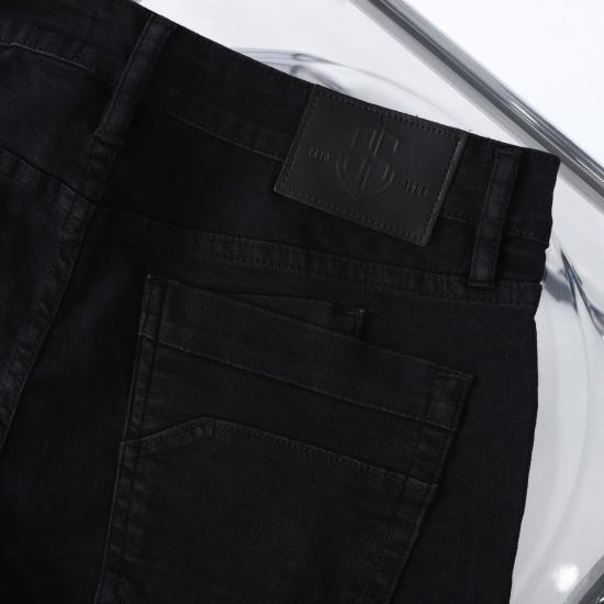 Quần Jean Nam OLD SAILOR Jeans Đen Trơn Form Slimfit Chất Vải Denim Thoải Mái Co Giãn Big Size 55-130kg