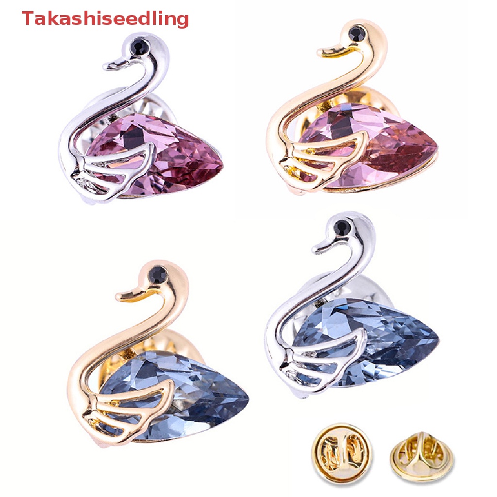 Trâm Cài Áo Hình Thiên Nga Đính Đá Pha Lê Dễ Thương