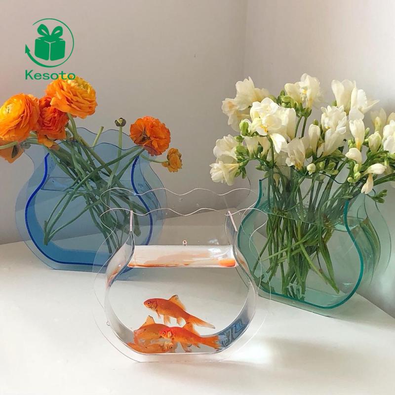 Bình hoa KESOTO bằng acrylic trang trí nhà cửa/ nuôi cá để bàn