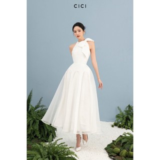Đầm yếm kèm nơ cài cổ Precious Bow Neck Dress CICI