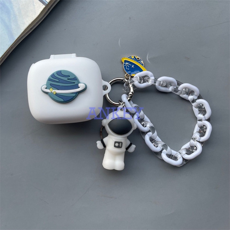 JBL Live Pro 2 / Free 2 / T280 TWS X2 / Wave Flex Earphone Silicone Case Minnie Mouse Earbuds Waterproof Shockproof Soft Protective Headphone Cover Headset Skin with Lanyard