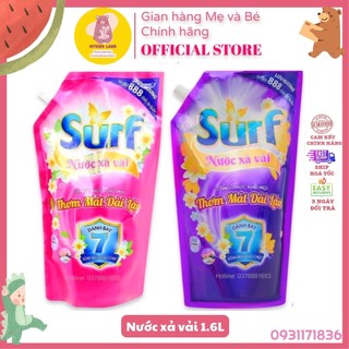 [Hoả Tốc] Nước Xả Vải SURF 1.6l Khử Mùi Hương Hoa Lan Tỏa và Hương Hoa Lôi Cuốn