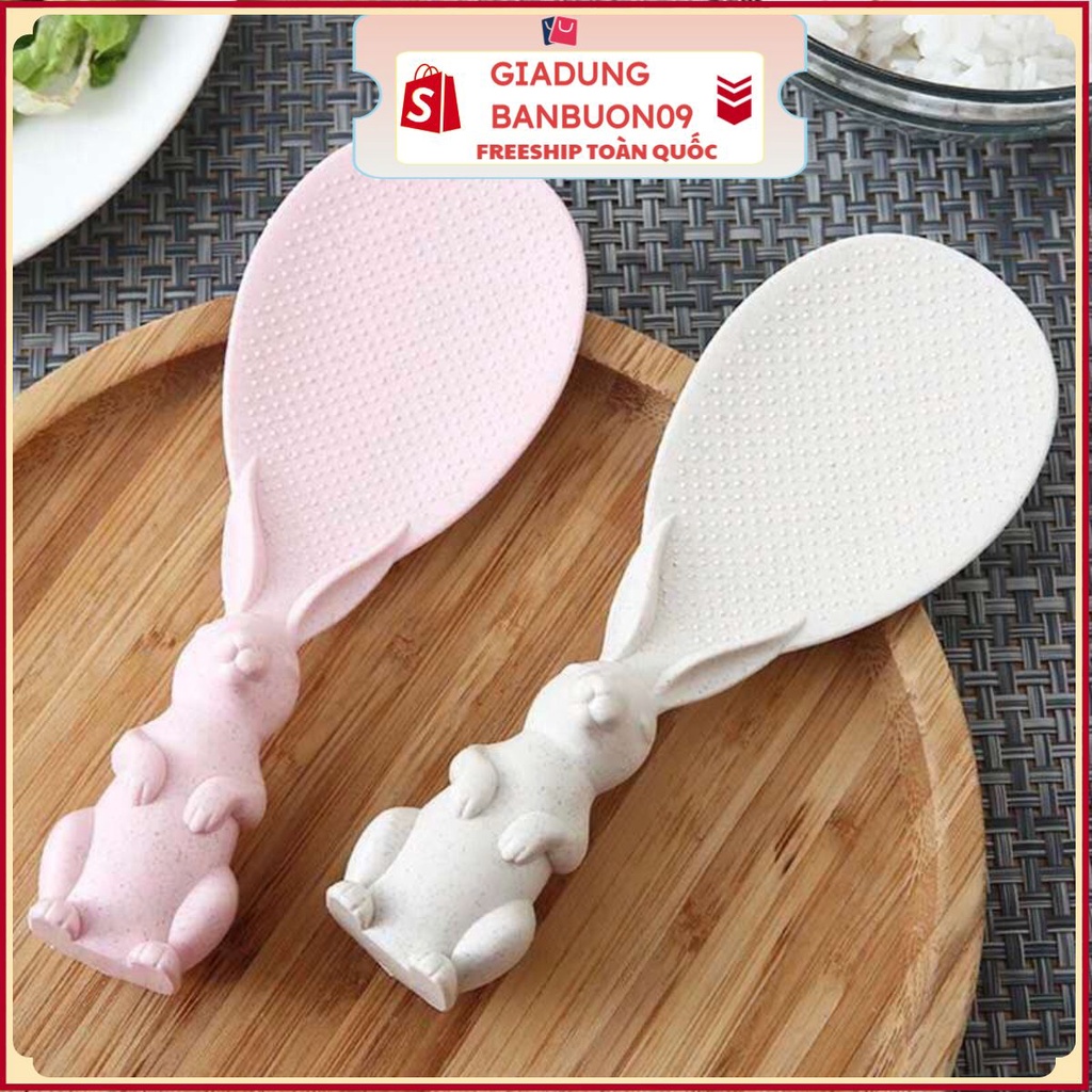 Muôi xới cơm chống dính Con Thỏ 2854 – Thìa, môi xới cơm lúa mạch cao cấp, an toàn thông minh chịu nhiệt cao { MUONG02 }