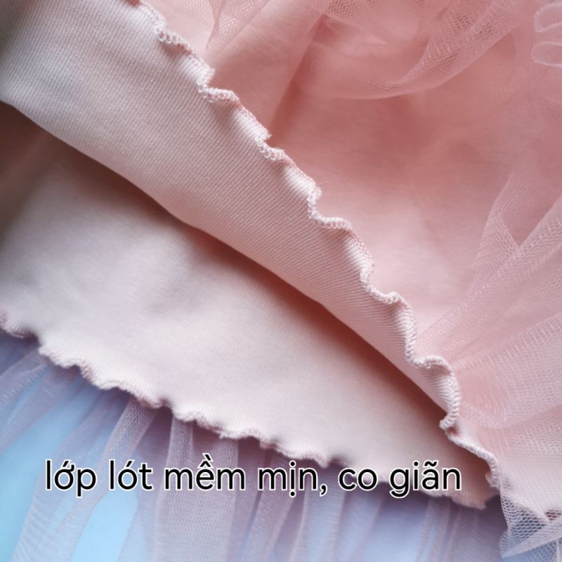 Váy công chúa xinh xắn cho bé 8-15kg hàng QC cao cấp siêu đẹp chất mềm mịn co giãn