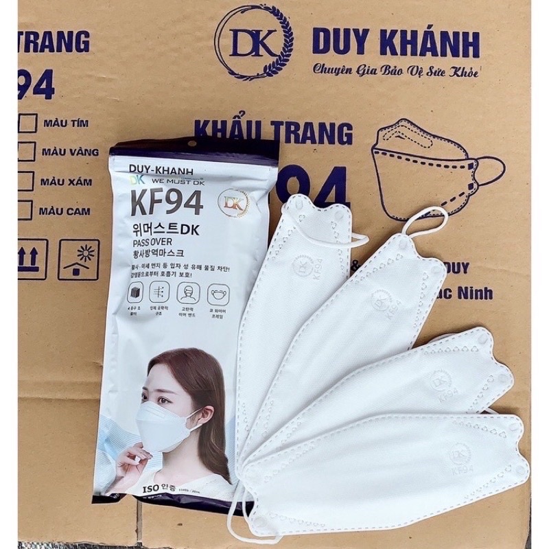 1 Thùng khẩu trang Thương hiệu Duy Khánh KF94 (thùng 300 chiếc) dày dặn chống bụi mịn
