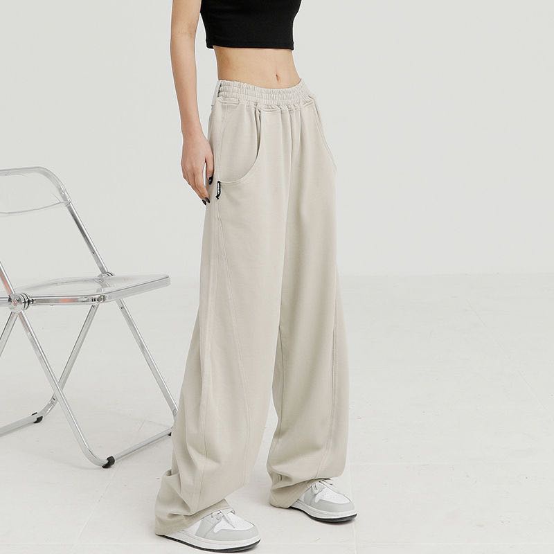 Myaistyle quần ống rộng quần nữ quần baggy nữ quần tây nữ lưng cao kz10