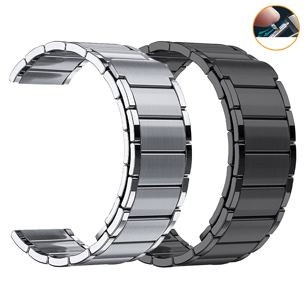 Dây Đeo Inox Khóa Nam Châm Cho Đồng Hồ Thông Minh garmin active vivomove 3 hr luxe 20mm 22mm