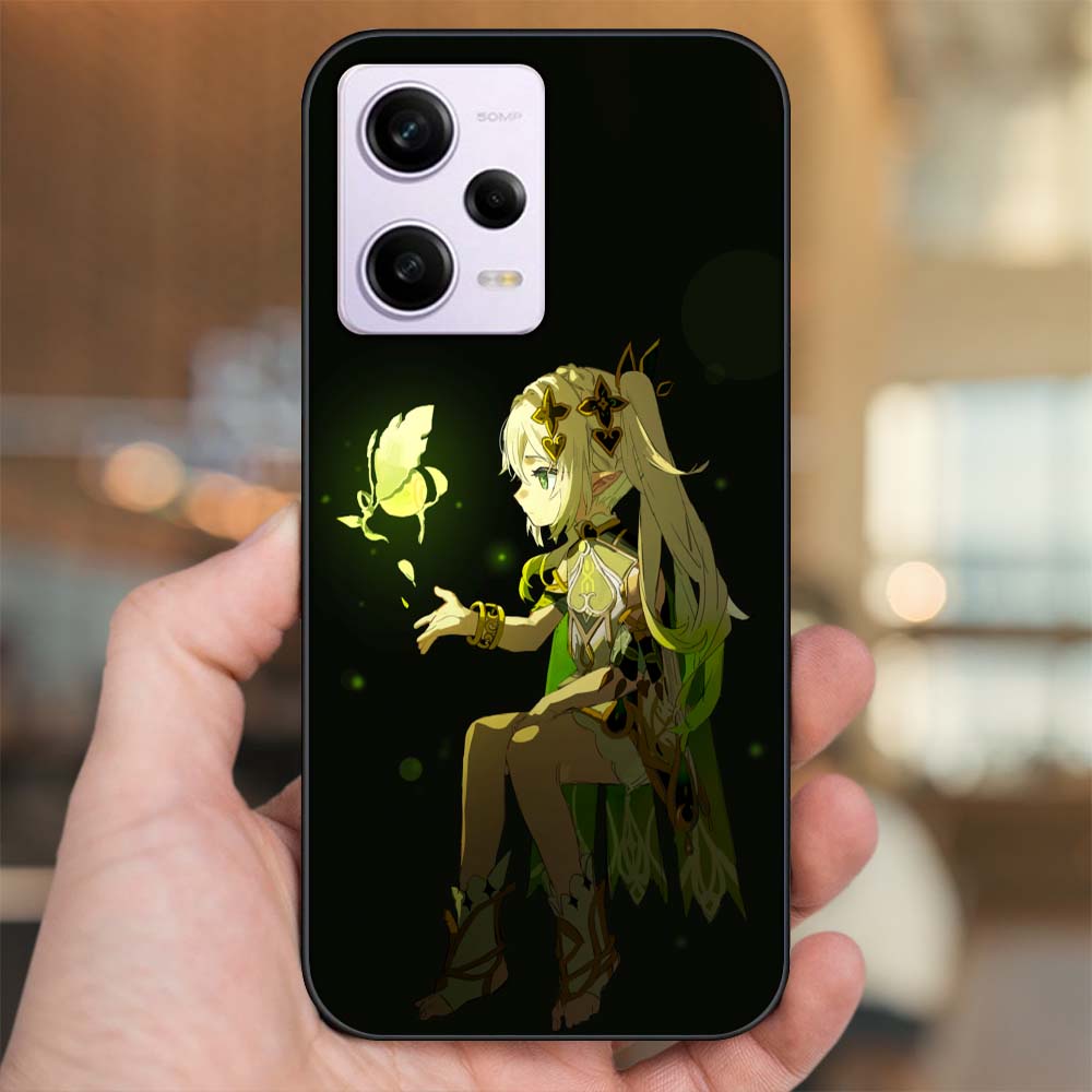 Ốp lưng Xiaomi Redmi Note 12 viền đen in hình Nahida Genshin Impact