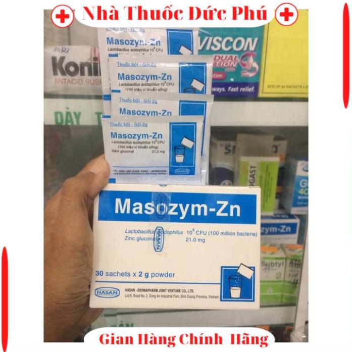 Men Masozym-Zn tăng cường miễn dịch cho hệ tiêu hóa hộp 30 gói X