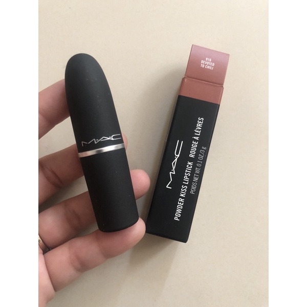 M.A.C POWDER KISS SON THỎI ĐÌNH ĐÁM MAC POWDER KISS LIPSTICK 316 Devoted To Chili
