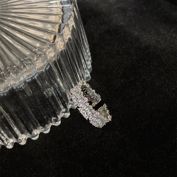 Nhẫn Nữ Phụ Kiện Thời Trang Nhẫn Zircon Sáng Bóng Bộ Nhẫn Có Thể Điều Chỉnh Nhẫn