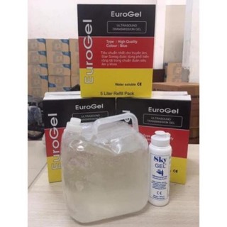 Gel siêu âm màu trắng - Gel lạnh triệt lông can 5 lít- Gel Euro -Gel điệm tiêm - Gel triệt lông