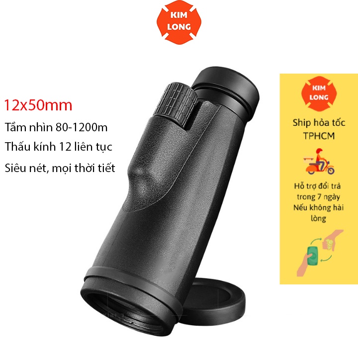 Ống Nhòm 1 Mắt Chuyên Dụng 12x50mm Thấu Kính 12 Lớp BAK4 HD Ngắm Rõ Nét Phù Hợp Dã Ngoại Du Lịch kimlongshop
