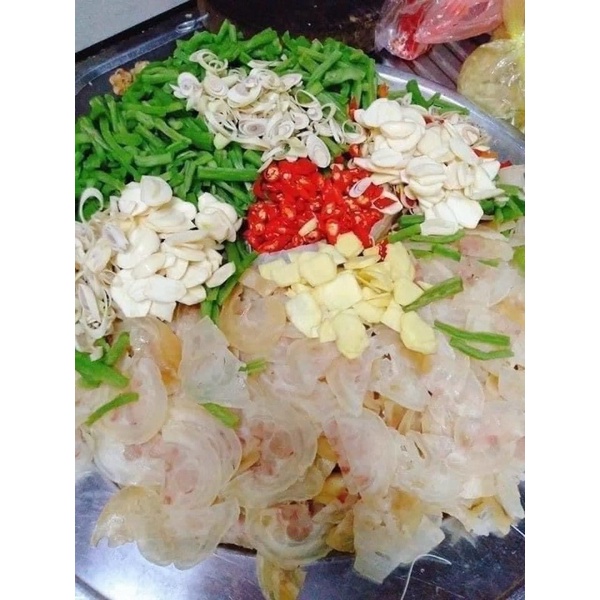 Hủ 1kg GÂN BÒ ngâm rau tiến vua chua ngọt