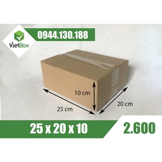 Combo 20 hộp carton 25x20x10