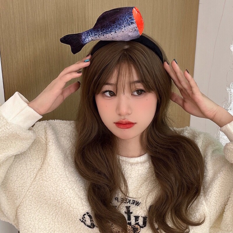 Bờm Cài Tóc Băng Đô Cute Ngộ Nghĩnh Vui Nhộn Hài Hước Hình Chân Giò, Cá Hồi