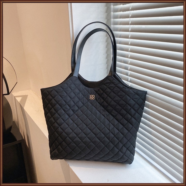 Túi Tote Đeo Vai Màu Trơn Sức Chứa Lớn Phong Cách Retro Thời Trang Cho Nữ