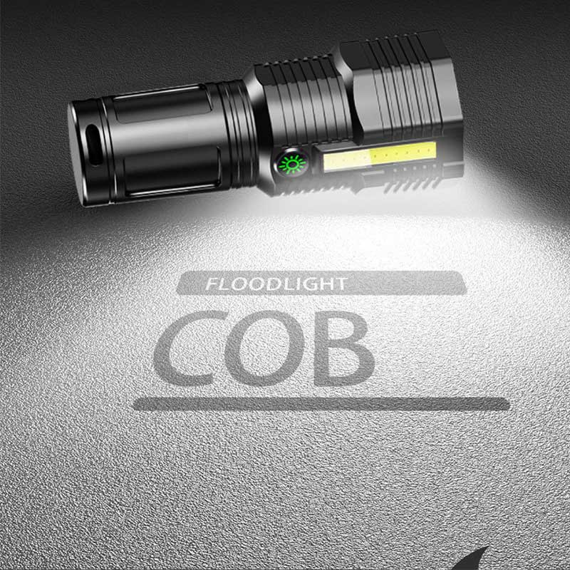 Đèn Pin 12 Bóng LED COB Công Suất Cao Tùy Chỉnh Siêu Bền Chống Thấm Nước Kèm Sạc USB Tiện Dụng Mang Theo Du Lịch / Dã Ngoại