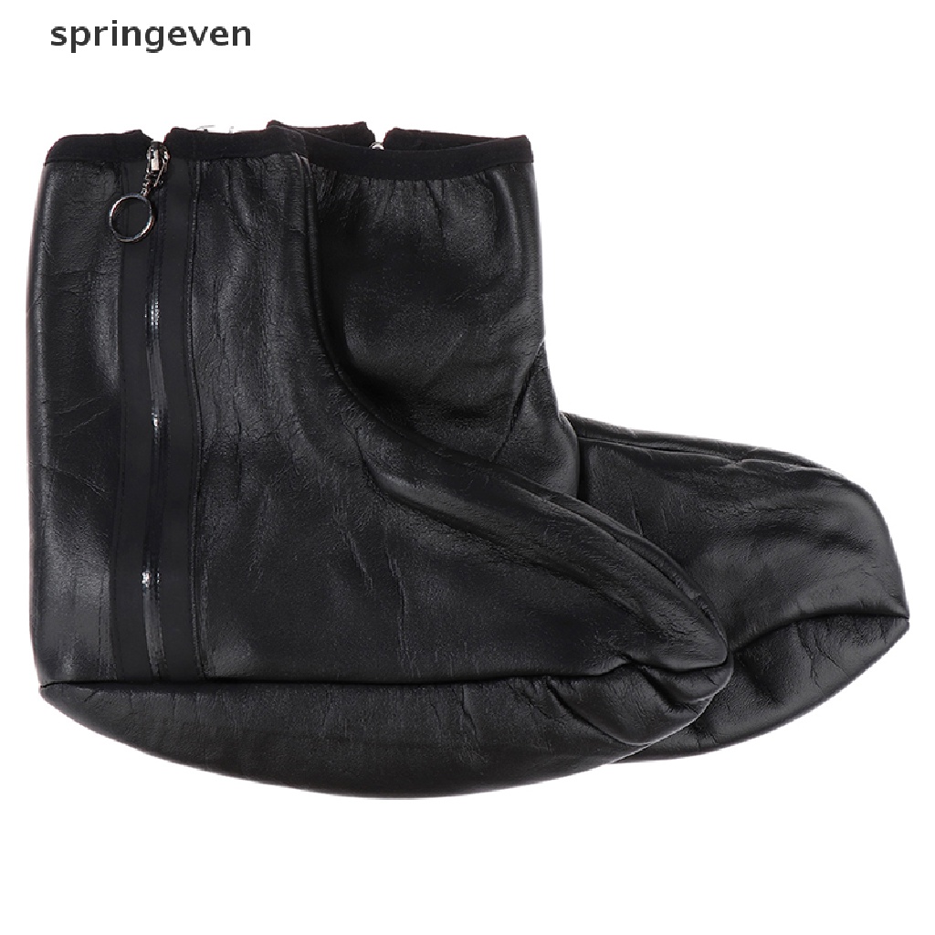 1 Đôi Tất Mùa Đông Bằng Da Lót Nhung Dày Giữ Ấm Có Khóa Kéo