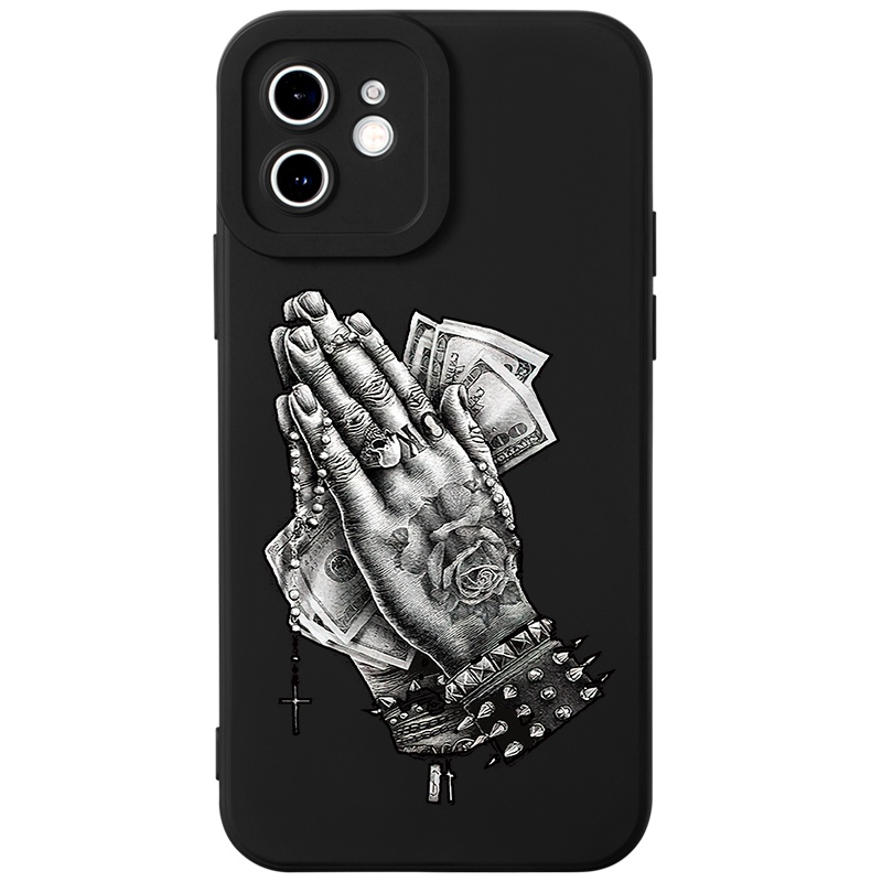 Ốp lưng GUMAN mềm ngầu nam đen dễ thương đẹp cho iPhone 14 13 12 11 Pro Max SE 2020 X XR XS 8 7 6S 6 Plus kute XYB1259