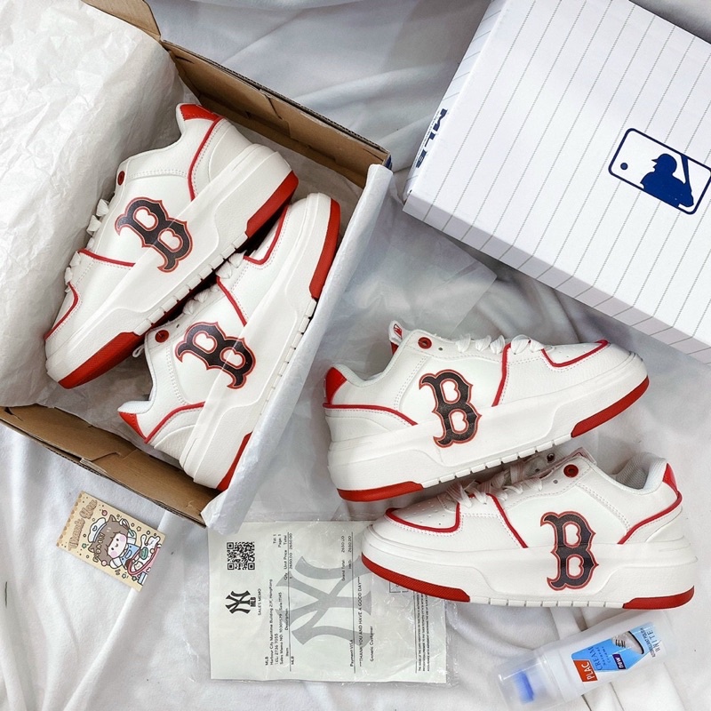 Giày MLB Chunky Liner B Red Boston, Giày MLB Chunky liner B Mẫu mới Unisex dễ phối đồ Full Box Bill