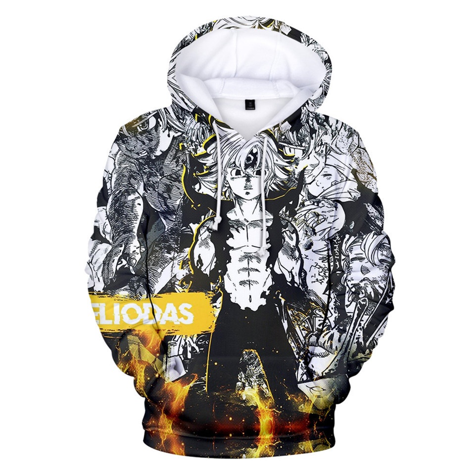 Áo Khoác Hoodie In Hình The Seven Deadly Sins 3D Phong Cách Harajuku Dành Cho Nam Nữ 3-20 Tuổi