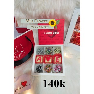 Socola Valentine hộp vuông