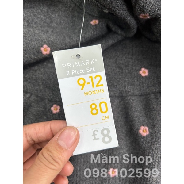 Váy Primark nhung thêu hoa bé gái