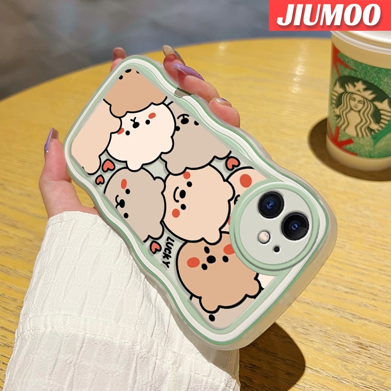 Ốp Điện Thoại Viền Gợn Sóng Hình Gấu Nhỏ Nhiều Màu Dễ Thương Cho VIVO Y71 Y71i