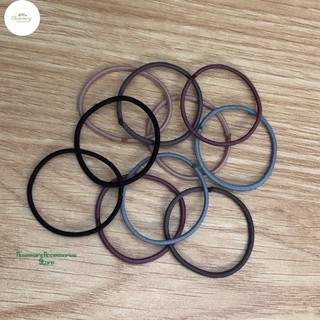 Set 10 sợi thun cột tóc trơn nhiều màu
