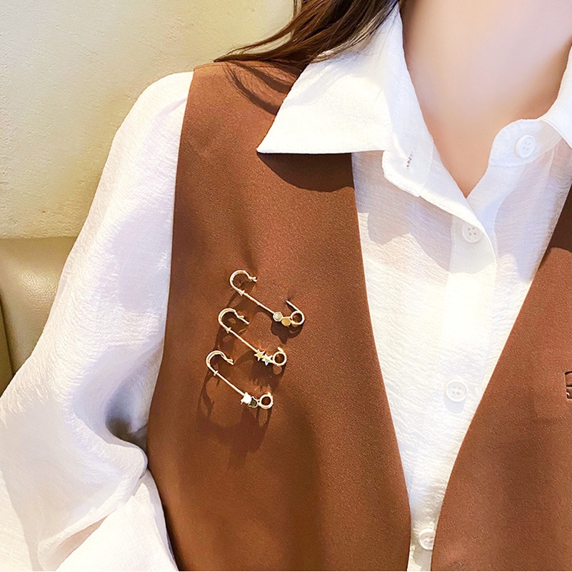 Thắt Lưng Quần Jean Đính Nút Vàng Kim Chống Ánh Sáng Thời Trang