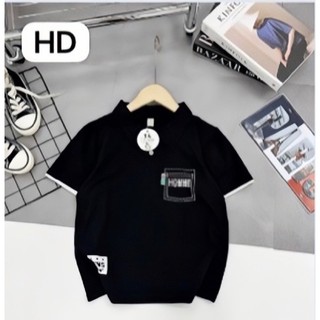 Áo cổ trụ bé trai size to chất thun cotton