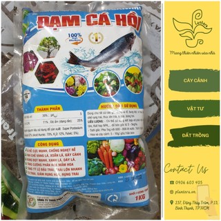 Phân bón đạm cá hồi 1kg - phân hữu cơ viên nén