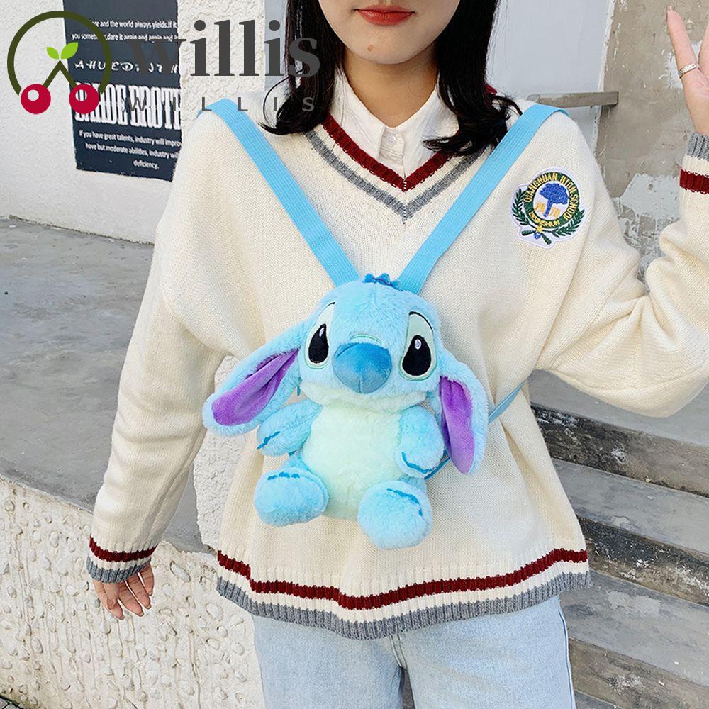 Ba Lô Đồ chơi nhồi bông Hình Stitch Dễ Thương Sức Chứa Lớn