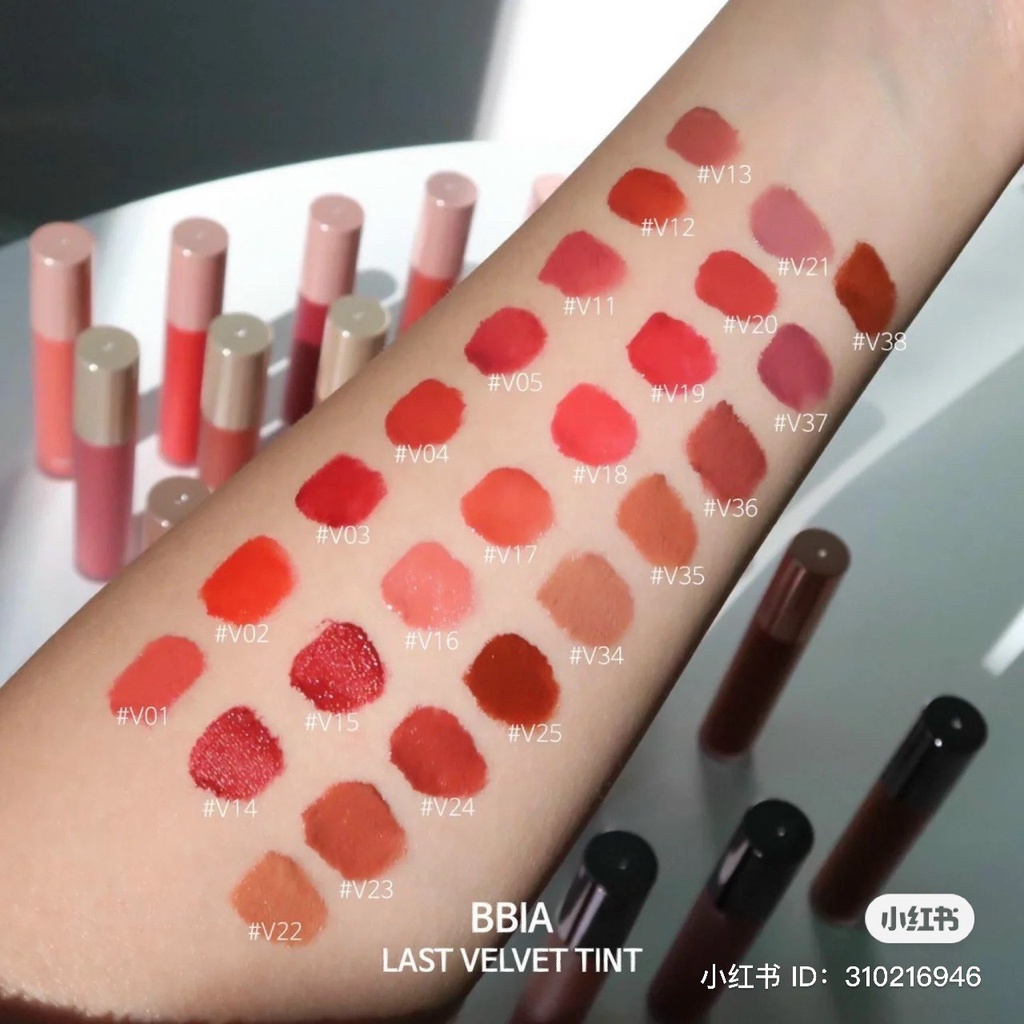 (Vegan - 2023) Son kem lì Bbia Last Velvet Lip Tint Version 8 màu #38 Feign Fine 5g / Màu 25 / Màu 36 / Màu 39