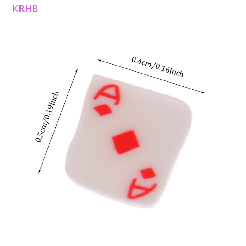 Túi 10g Hạt Đất Sét Polymer Thiết Kế Hình Lá Bài Poker 3D Trang Trí Móng Tay Nghệ Thuật Mới