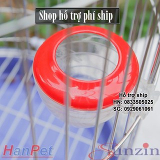 Hỗ trợ Ship-  -Bộ máng ăn + uống cho chim (Bộ tròn) dạng treo chuồng lồng - máng ăn uống chim cảnh, gà tre, gà đá,nhím,