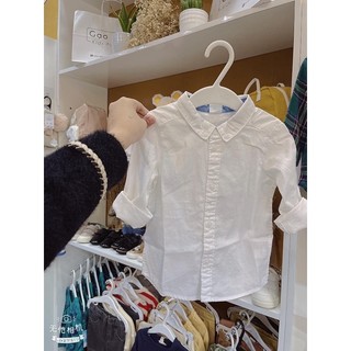 Áo sơ mi trắng HM auth cho bé size 4m-10y