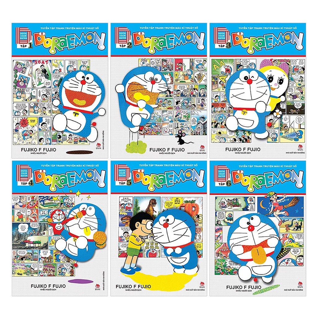 Sách - Tuyển tập tranh truyện màu kĩ thuật số Doraemon (6 quyển)