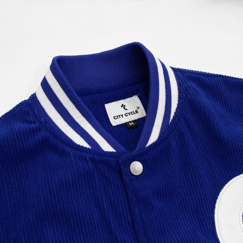 Áo khoác bomber varsity jacket Bright Jiang Store- Áo khoác bóng chày unisex form rộng chất dày dặn