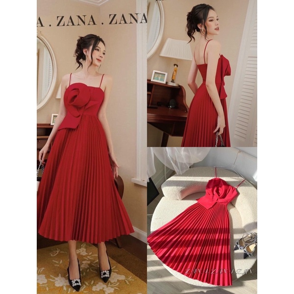 Đầm 2D hoa hồng