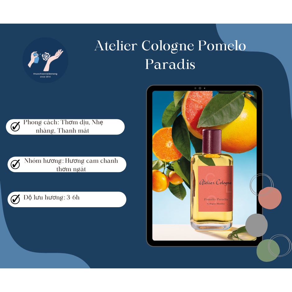 Mẫu thử (10ml) nước hoa Atelier Cologne Pomelo Paradis