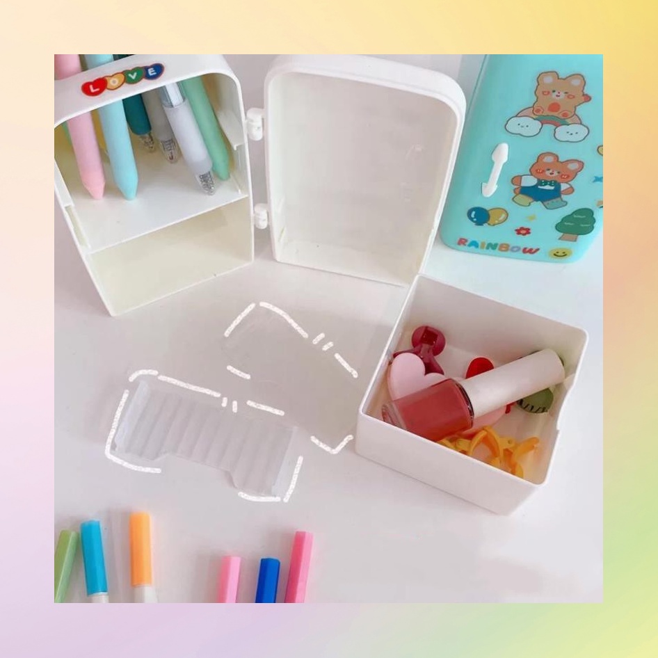 Hộp Đựng Đồ Đa Năng Sức Chứa Lớn Họa Tiết Dễ Thương Để Tủ Lạnh