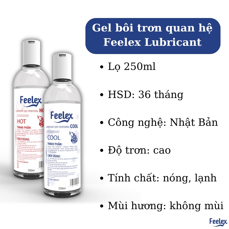 Gel bôi trơn quan hệ Feelex Lubricant OZO Performa Cool 250ml