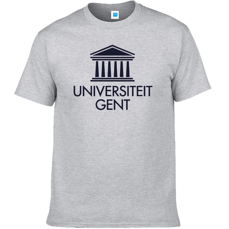 Sản phẩm mới áo sơ mi kỷ niệm đại học ugent đồng phục trường đại học ghent tay ngắn tay áo t-shirt cổ tròn