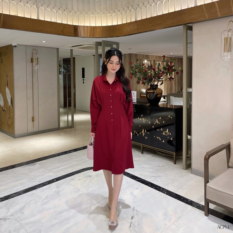 Chloris dress / Váy sơ mi dáng ngắn nhún li