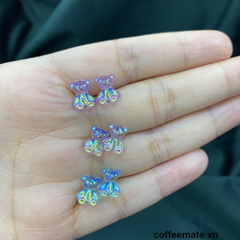 ⚡Khuyên Tai Nhựa Acrylic Hình Gấu Màu Sắc Ngọt Ngào Thời Trang Cho Nữ