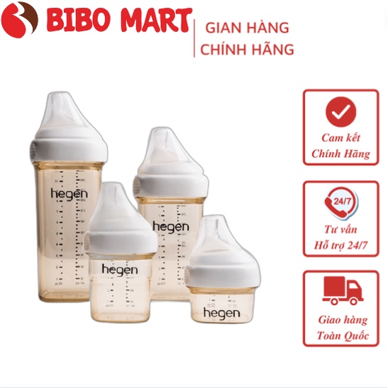 Bình Sữa Hegen PPSU Cao Cấp 150ml - 240ml - 330ml - TÁCH SÉT KHÔNG HỘP-FULL HỘP