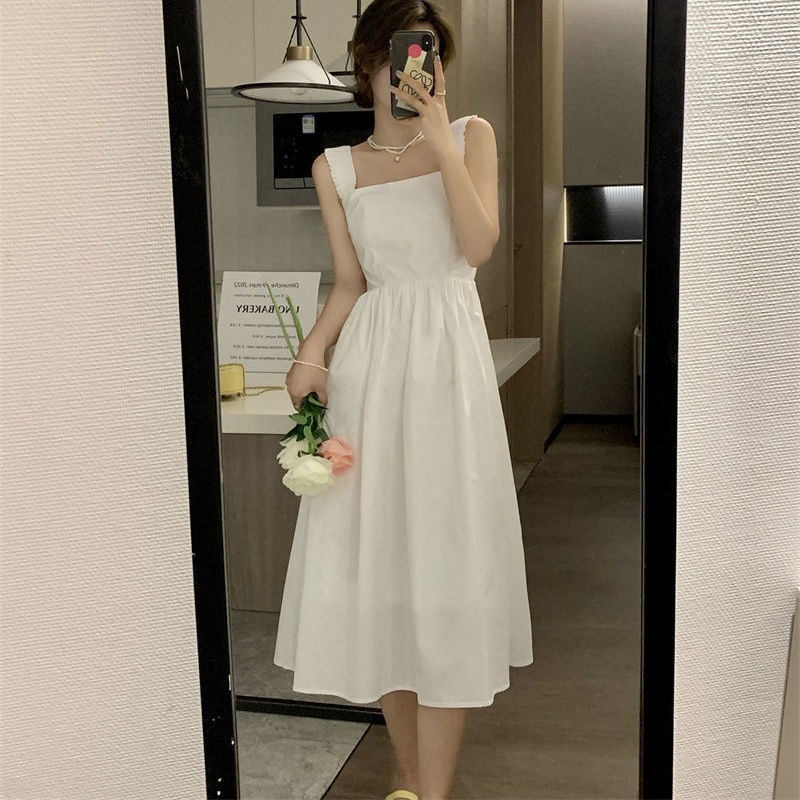 Đầm Hai Dây Dáng Ôm In Họa Tiết Hoa Thời Trang Mùa Hè Pháp 2023