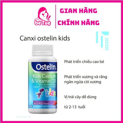 OSTELIN KID CALCIUM & VITAMIN D3 - CANXI KHỦNG LONG DATE MỚI